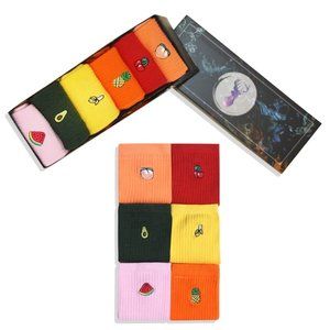 6 Pairs Women Socks Over The Calf Multicolor